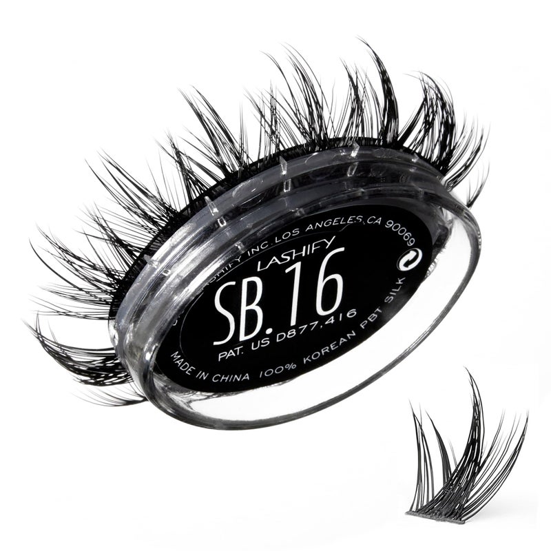 Lashify Star Burst 16mm Gossamer DIY Eyelash Extensions Refill The Ultimate MultiLength Multi Layered Lash Black Easy False Lashes