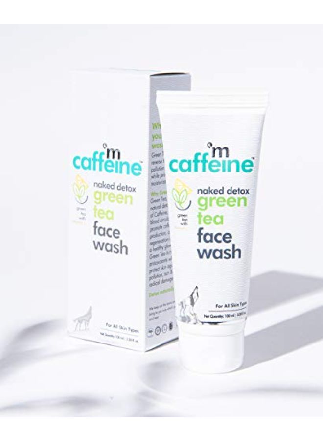MCaffeine Naked Detox Green Tea Face Wash (Pack Of 2); Dirt Removal ; Vitamin C Hyaluronic Acid ; All Skin ; Paraben & Sls Free ; 100 Ml - Image 2