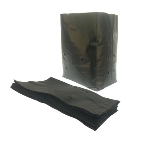 cocogarden Plastic UV Protected Poly Grow Bag for Seedling Nursery Cover Plant Bags (Black, 12 x 12 inch) - Pack of 20 | for Terrace and Balcony Gardening, Kitchen Vegetable and Flowering Plants - Image 1