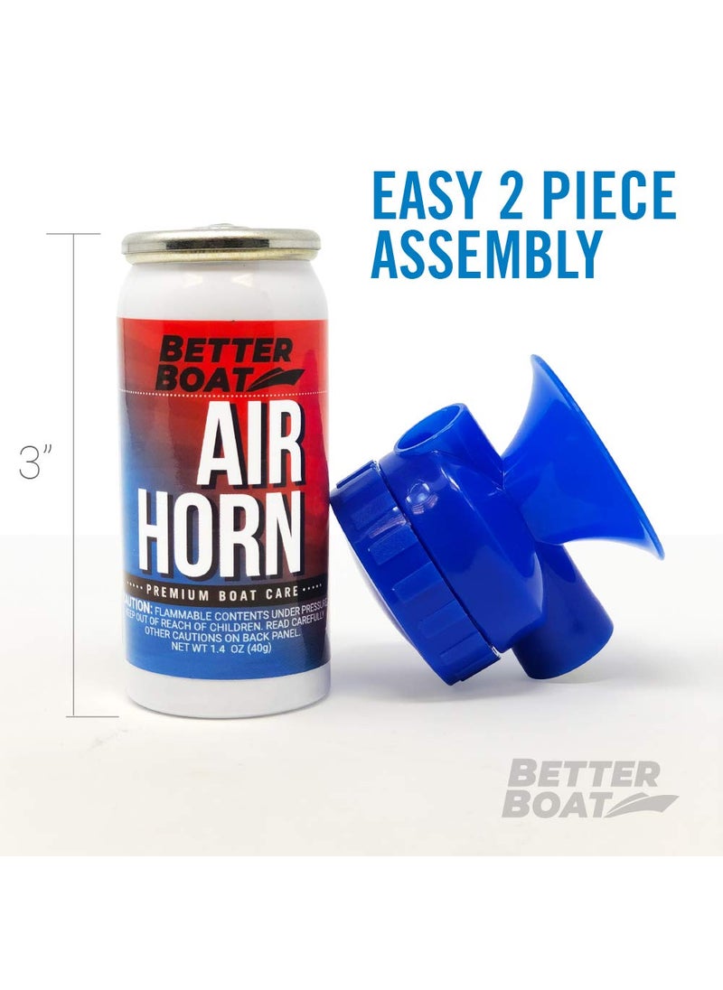 Better Boat Marine Safety Air Horn, Very Loud Handheld Fog Horn, Mini Compressed Can 1.4oz for Boating and Walking Safety 1.4oz  - Image 5