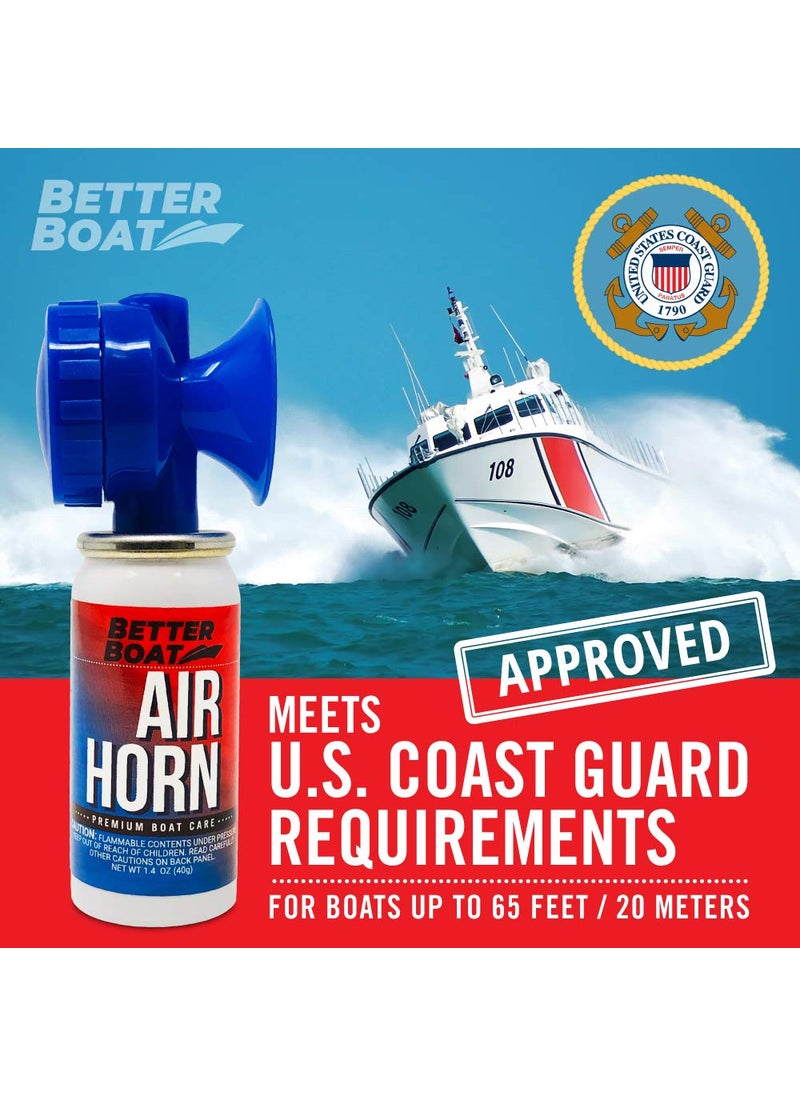 Better Boat Marine Safety Air Horn, Very Loud Handheld Fog Horn, Mini Compressed Can 1.4oz for Boating and Walking Safety 1.4oz  - Image 4