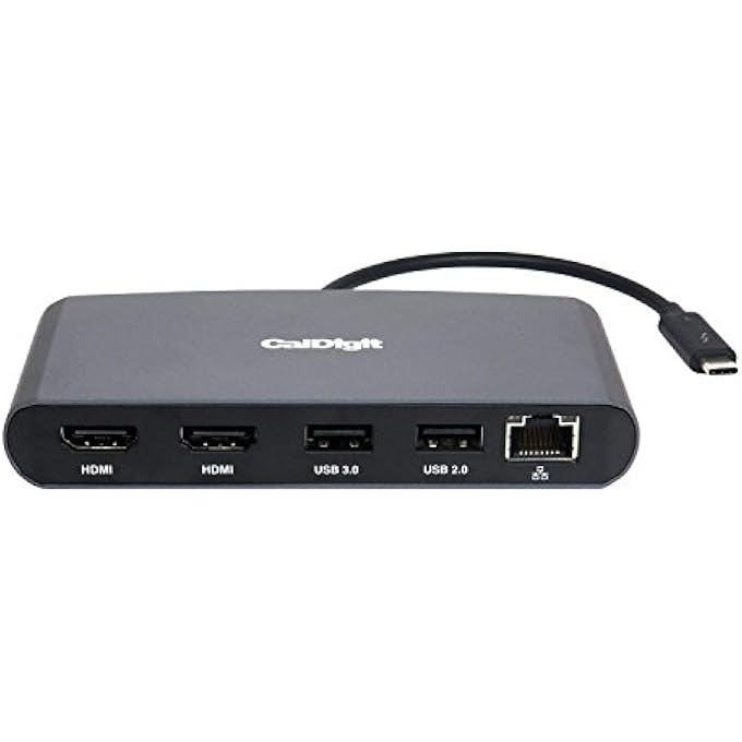 CalDigit THUNDERBOLT 3 MINI DOCK (HDMI 2.0) - PORTABLE, BUS POWERED, 40GBS, DUAL 4K @ 60HZ, USB 3.0 & 2.0, GBE LAN. COMPATIBLE THUNDERBOLT 3 MAC AND PC (DUAL HDMI 2.0) - Image 2