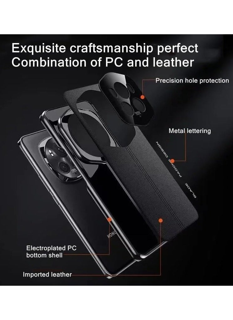 General Case Compatible with Honor Magic 6 Pro Case Luxury Leather Plating Bumper Shockproof Cover Full Lens Protecion Case for Honor Magic6 Pro  - Image 4