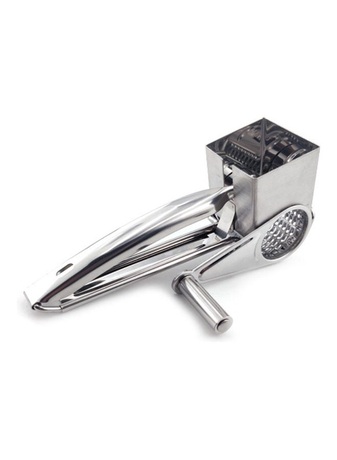 Stainless Steel Manual Rotary Cheese Grater And Shredding Grinder For Restaurant Kitchen Gadget Silver 20*9*12cm  - Image 1