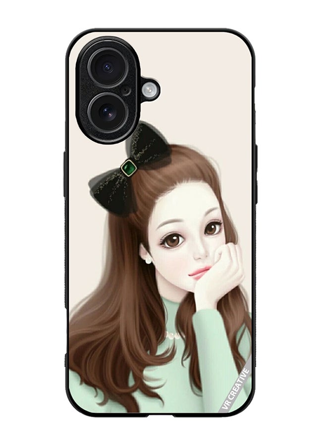 Protective Case Cover For Apple iPhone 17 Girl With Band Design Multicolour