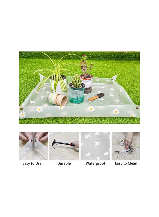 S-TOP Repotting Mat for Indoor Plants – Waterproof, Foldable Potting Tray for Soil, Succulents, Orchids - Image 4