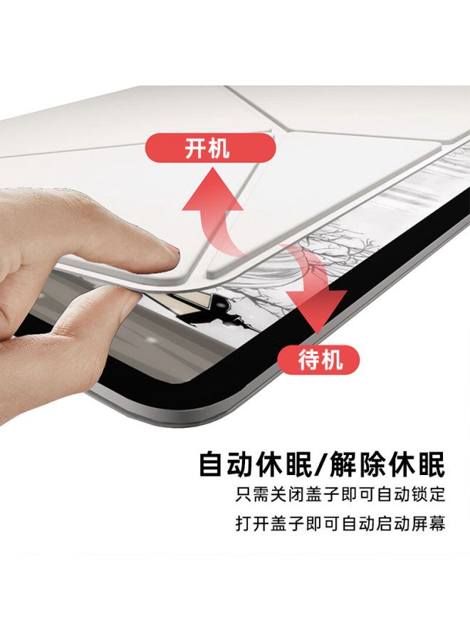 Zoyu Magnetic Double-sided Folding Tablet Case For Apple A16 Chip Ipad 11 New Model, Compatible With Ipad 10, Smog Grey