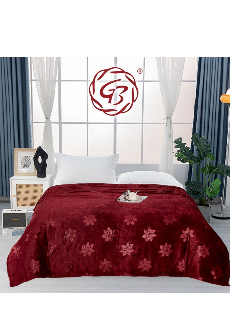 GB Embossed Design  for All Season Roll Blanket for  Throw  Sofa & Bed Comfortable and Soft