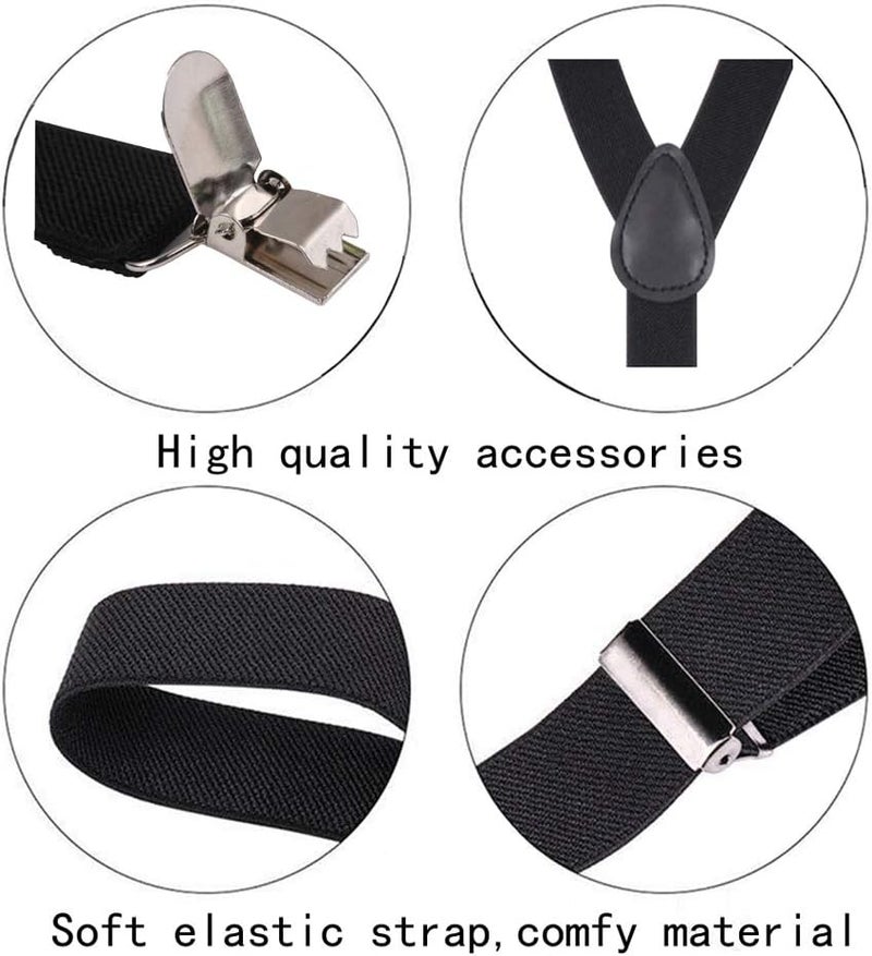 GUCHOL Suspenders for Boy and Girl Adjustable Elastic with Strong Metal Clips Suitable for Kids Toddler Baby - Image 3