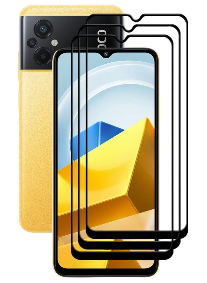 ACLIX 3 Pieces Antistatic ESD Dustproof Premium Quality High Definition Tempered Glass Screen Protector Designed For Xiaomi Poco M5 - Image 1