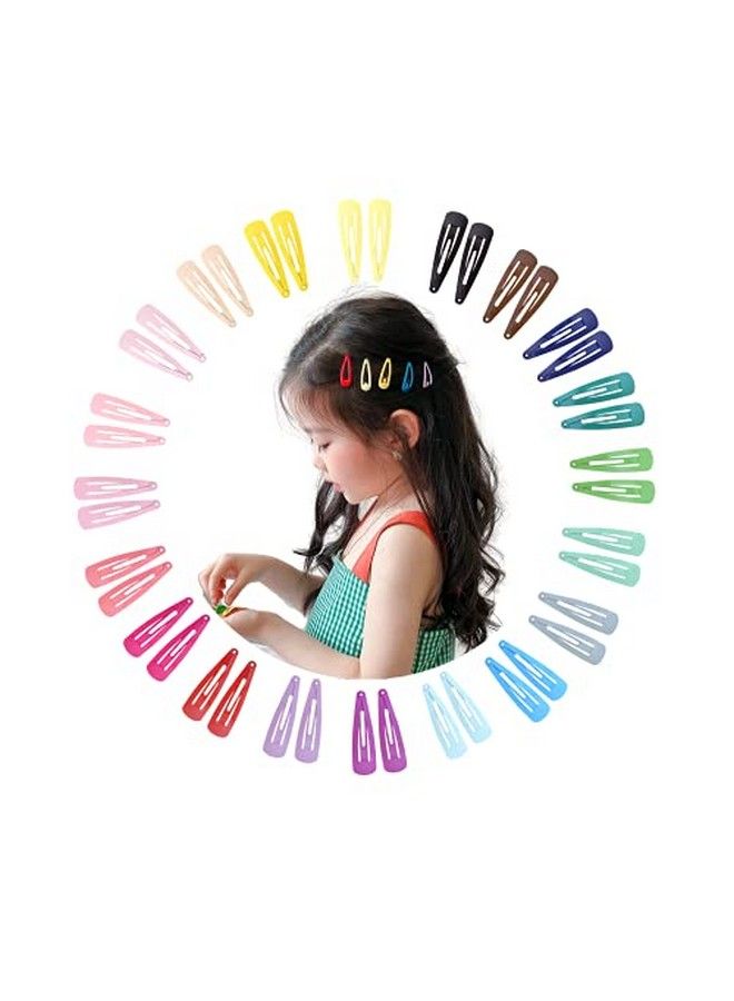 maycreate Multicolour Candy Color 2 Inch Metal Snap Hair Clips Barrettes For Girl'S 40 Pack - Image 1