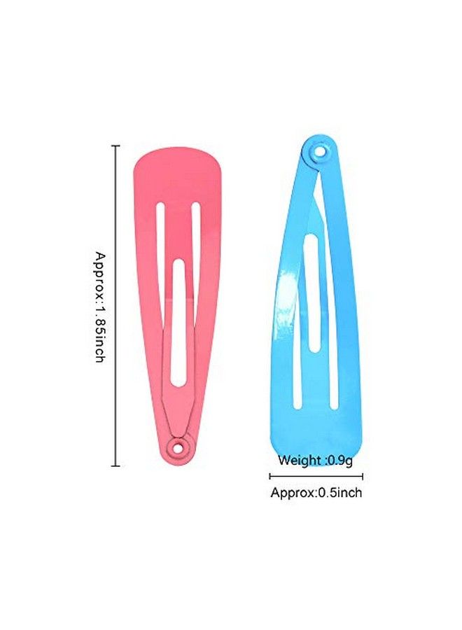 maycreate Multicolour Candy Color 2 Inch Metal Snap Hair Clips Barrettes For Girl'S 40 Pack - Image 3