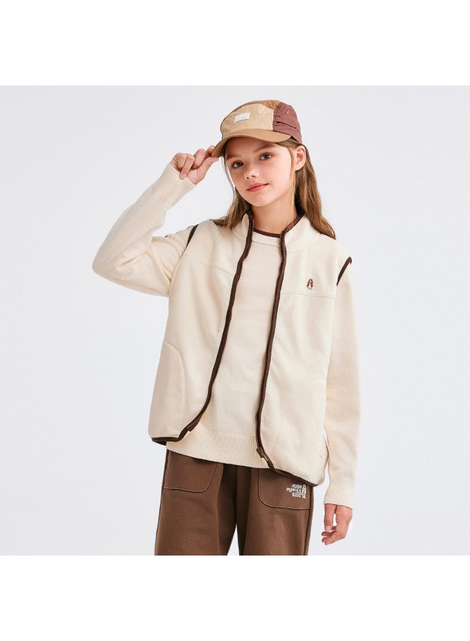 Hush Puppies Neutral Style Men's Women's Children's 25 Years New Autumn Winter Fleece Vest Children's Warm Inner Wear Vest Jacket - Image 4