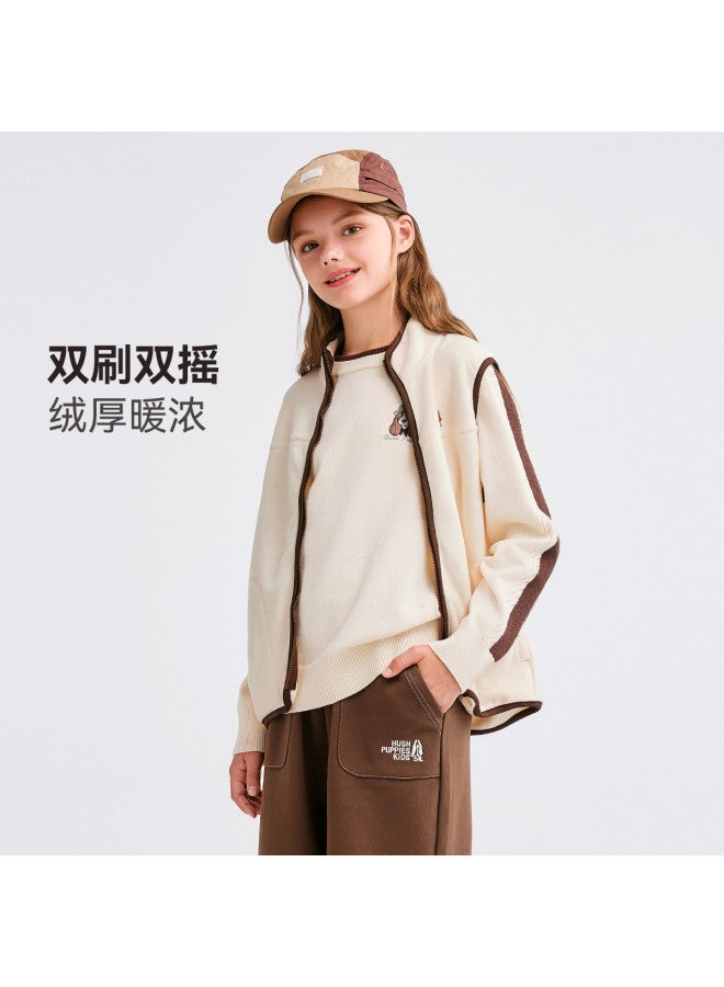 Hush Puppies Neutral Style Men's Women's Children's 25 Years New Autumn Winter Fleece Vest Children's Warm Inner Wear Vest Jacket - Image 3