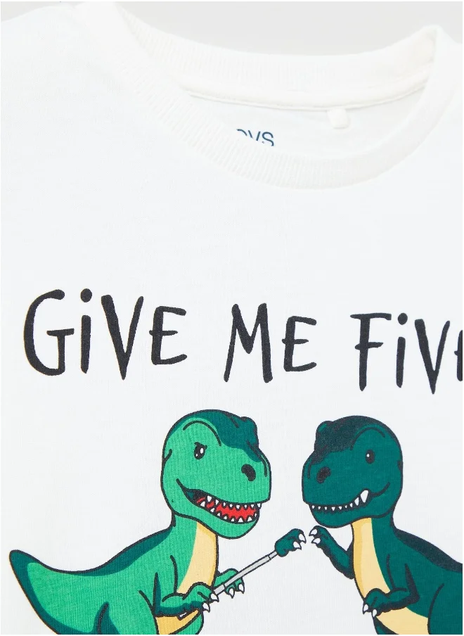 او في اس Two-pack, long-sleeved, printed T-shirt