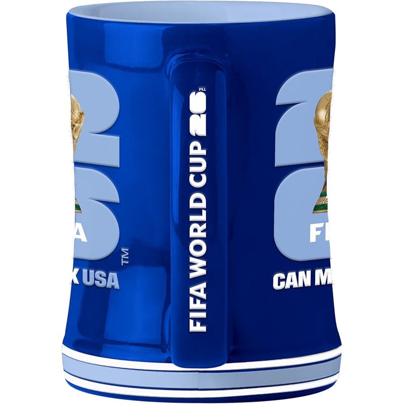 HONAV United States Soccer FIFA World Cup 2026 14oz Sculpted Relief Mug – Bold Ceramic Coffee Cup With Raised Design – Great Gift For USA Soccer Fans & Collectors - Image 2
