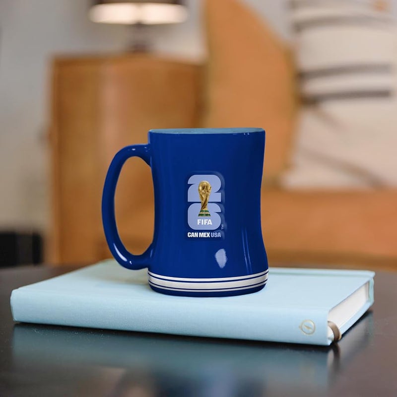 HONAV United States Soccer FIFA World Cup 2026 14oz Sculpted Relief Mug – Bold Ceramic Coffee Cup With Raised Design – Great Gift For USA Soccer Fans & Collectors - Image 3