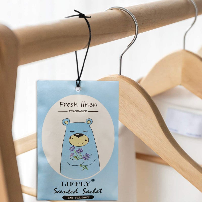 Liffly 14 Packs Fresh Linen Scented Sachets Bags Fit Drawers And Closets Gift Box - Image 2