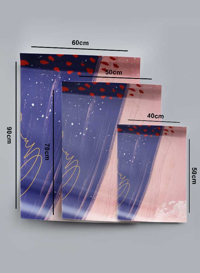 لوحة بوستر ديكور لوحة بدون فريم مع أربع قطع منفصلة من اللاصق ذو الوجهين تصميم رسم ملون غرفة النوم غرفة المعيشة وديكور المكتب - Image 4