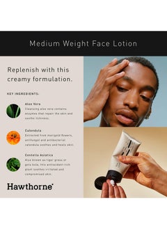 Hawthorne Hawthorne Men’s Medium Weight Face Lotion with Aloe and Tiger Grass | Face Cream Moisturizer for Normal to Dry Skin | 4 FL OZ (Medium, Aloe Vera) (Medium, Aloe Vera)  - Image 2