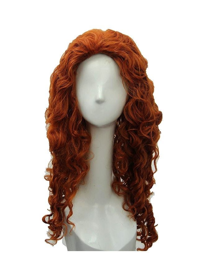 NIBEMINENT Long Curly Fluffy Wig Brown