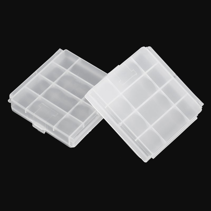 2PCS PALO Transparent AA Battery Storage Boxes Cases High-quality Containers Durable Plastic Battery Holders with Lids Hold 2 * 4 AA Batteries - Image 3