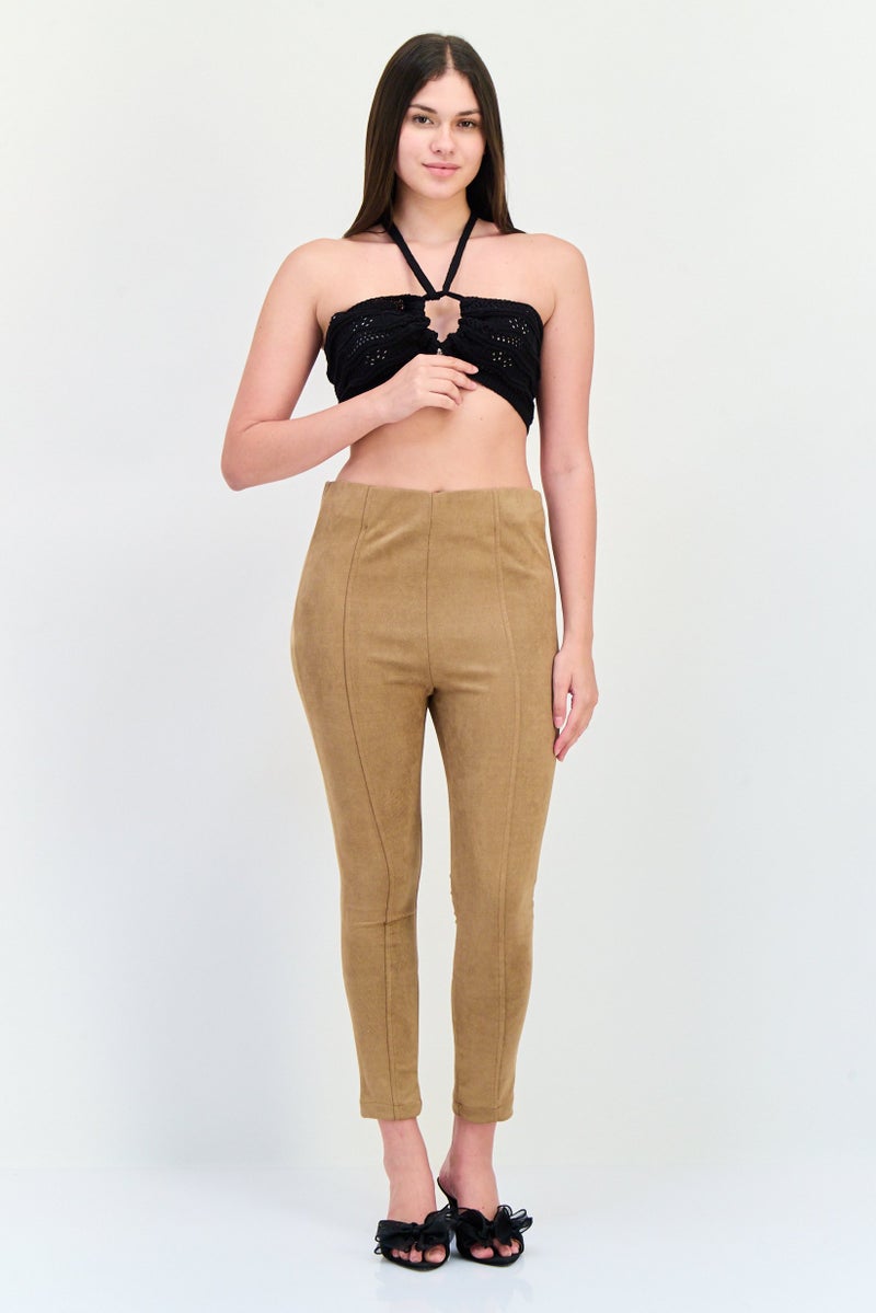 Miss Selfridge Women Halter Neck Knitted Tank Top, Black - Image 4