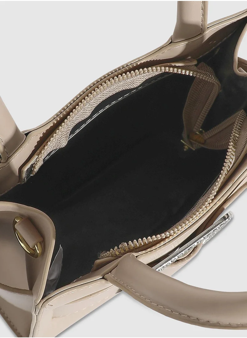 Haute Sauce Buckle Mini Handbag - Beige