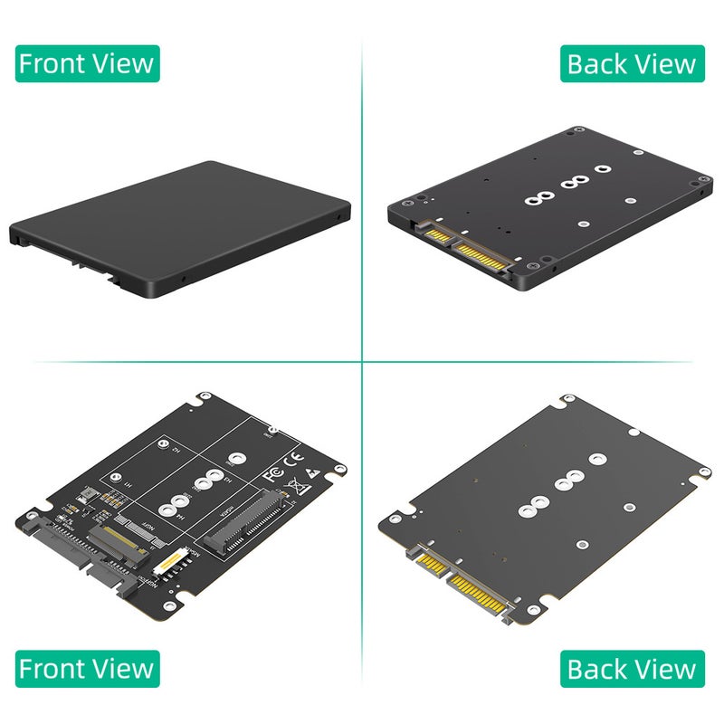 M.2 Solid State Ssd To Sata3 External Hard Disk Box Ngff Msata To Serial Port Adapter Dual-Use 2-In -1 - Image 4