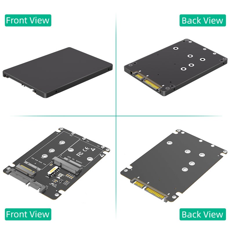 M.2 Solid State Ssd To Sata3 External Hard Disk Box Ngff Msata To Serial Port Adapter Dual-Use 2-In -1 - Image 1