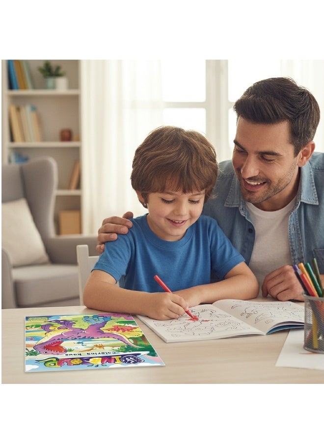 Capstro Kids Coloring Book – 60 Pages of Creative Fun for Coloring & Imaginative Play | Large Format Art Book for Children – Dinosaur Theme - Image 4