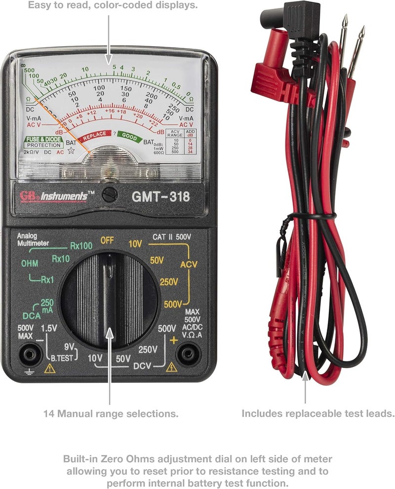 Gardner Bender GMT-318 Analog Multimeter - Image 3