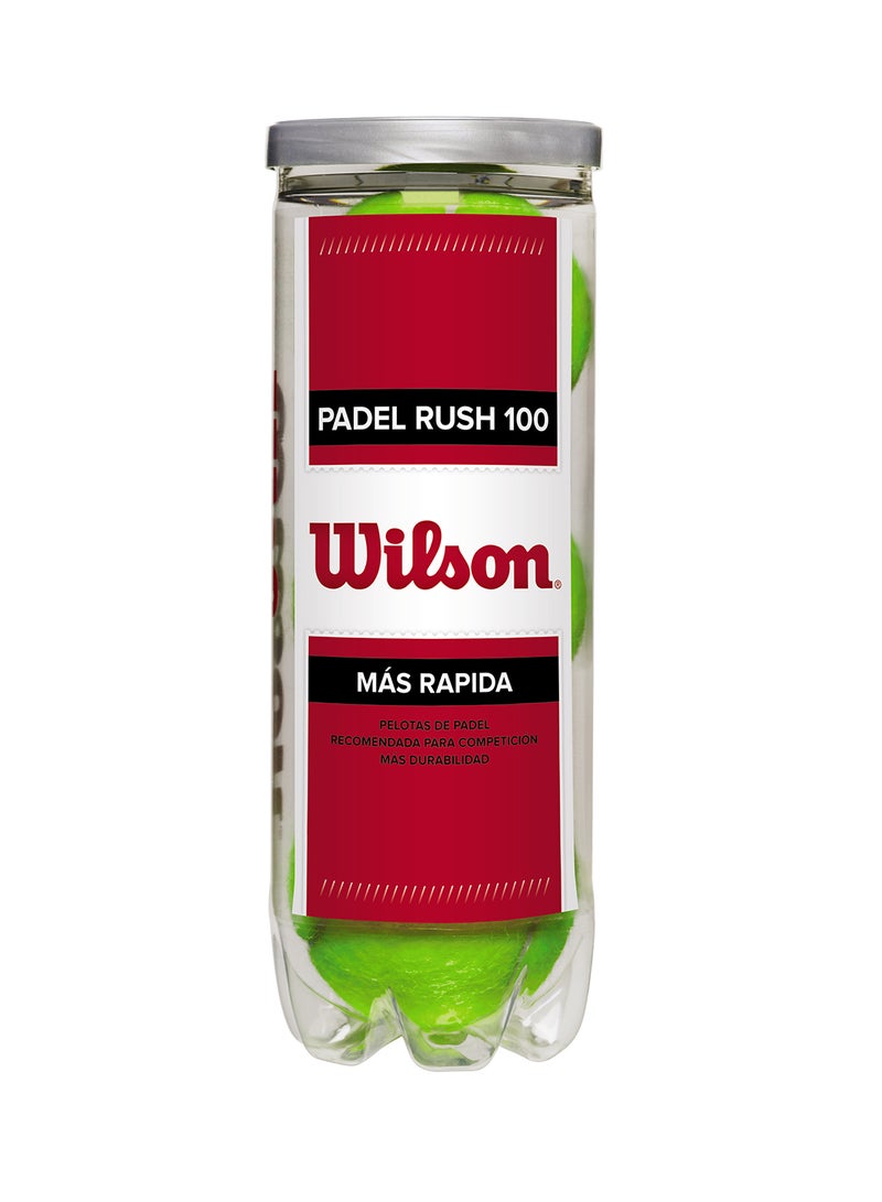 Padel Rush 100 Yellow Balls - 3 Ball Can