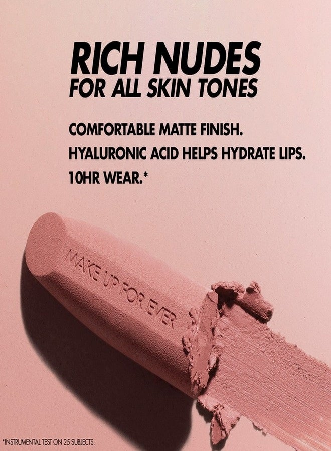 MAKE UP FOR EVER Rouge Artist Velvet Nude Lipstick 3.5g – Shade 111 Fluffy Rosewood (Warm Berry Nude) – Soft Matte, Longwearing, Comfortable Lip Color - Image 5