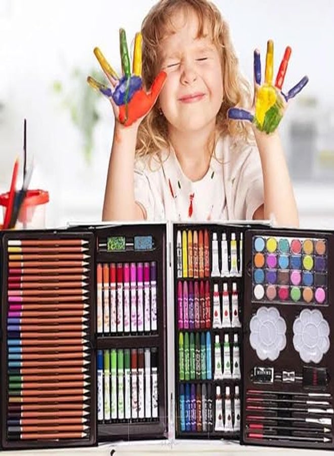 Nizomi 145 Pieces Space Art & Craft Painting Box - Suitcase Shape Art, Painting, Stationary, Sketching, Water Colors Vanity Box - All in 1 Art Case for Boys Girls Children Birthday Gift - Image 2