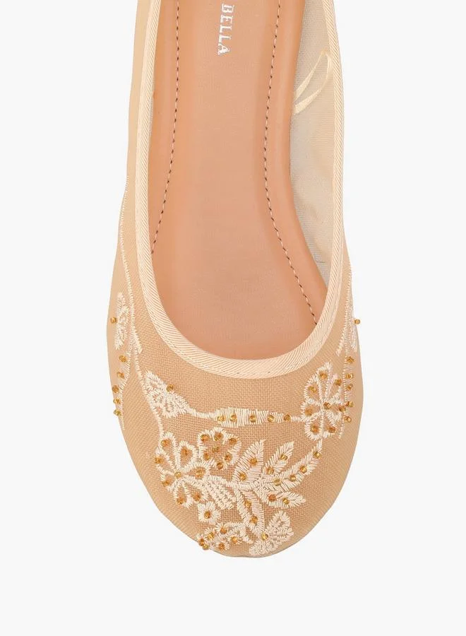 Flora Bella By Shoexpress BEIGE Girls Slip-On Ballerina Shoes for Women | Best Price UAE