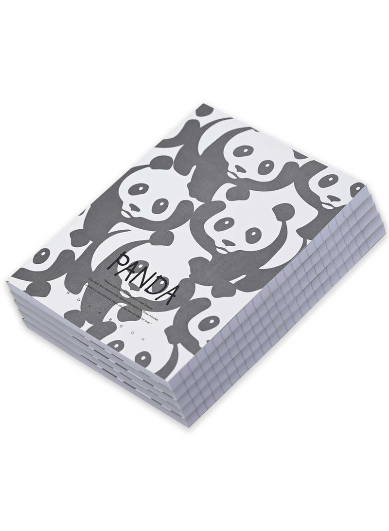 FIS مجموعة من 5 دفاتر ملاحظات ذات غلاف ناعم من FIS، 96 ورقة A5 بتصميم باندا 2 -FSNBSCA596-PAN2 - Image 3