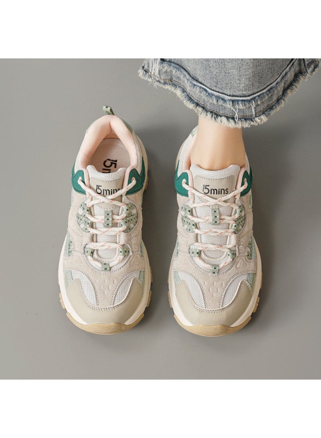15MINS New Dad Shoes - Autumn Versatile Color-blocking Platform Sneakers For Women, Outdoor Sports & Casual Wear - Image 3