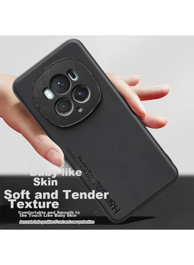 Hotfire Phone Case For Honor Magic 6 Pro, Honor Magic 6 Pro Protective Cover, Upgraded Skin-Like Lambskin Matte Lens Full Protection Silicone Case For Men And Women Gray - Image 5