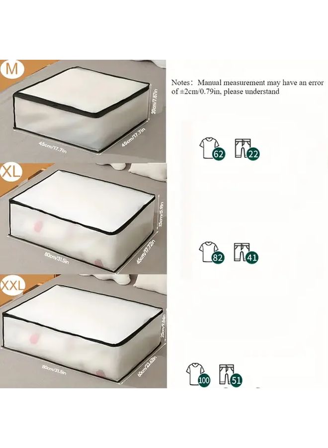 Medium Waterproof Quilt Storage Bag Dustproof Transparent Zipper Under Bed Organizer - Image 4
