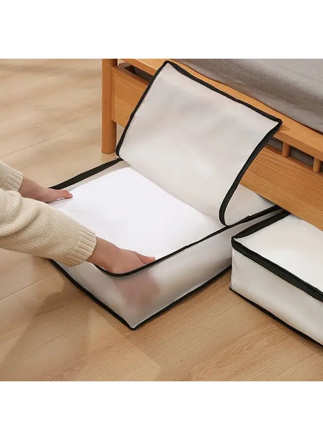 Medium Waterproof Quilt Storage Bag Dustproof Transparent Zipper Under Bed Organizer - Image 1