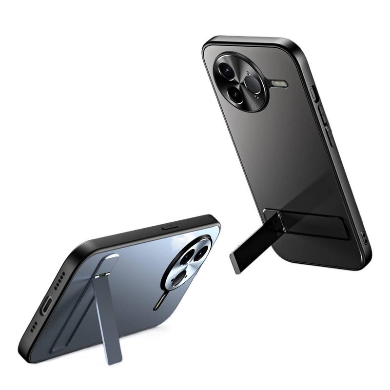 LS Acrylic Protective Case for Redmi Note 14 Pro with Drop Protection and Kickstand plus Shockproof plus Full Coverage plus Matte Finish in Plum - Image 3