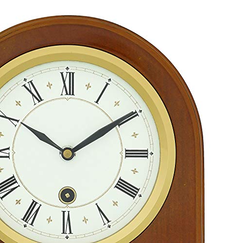 CHRONIKLE Vertical Wooden Case Analog Pendulum Roman Numbers Table Clock for Office Desk Study Room Home Decorations Gifts (Size: 23 x 8 x 33.5 CM | Weight: 1240 Gram | Color: Brown) - Image 5