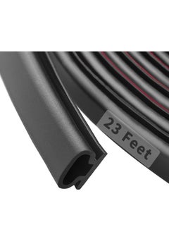Oasisgalore 23ft D-Shape Self-Adhesive Door Seal Strip for Large Gaps, Easy-Cut, Black  - Image 1