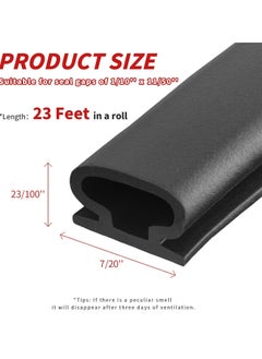 Oasisgalore 23ft D-Shape Self-Adhesive Door Seal Strip for Large Gaps, Easy-Cut, Black  - Image 5