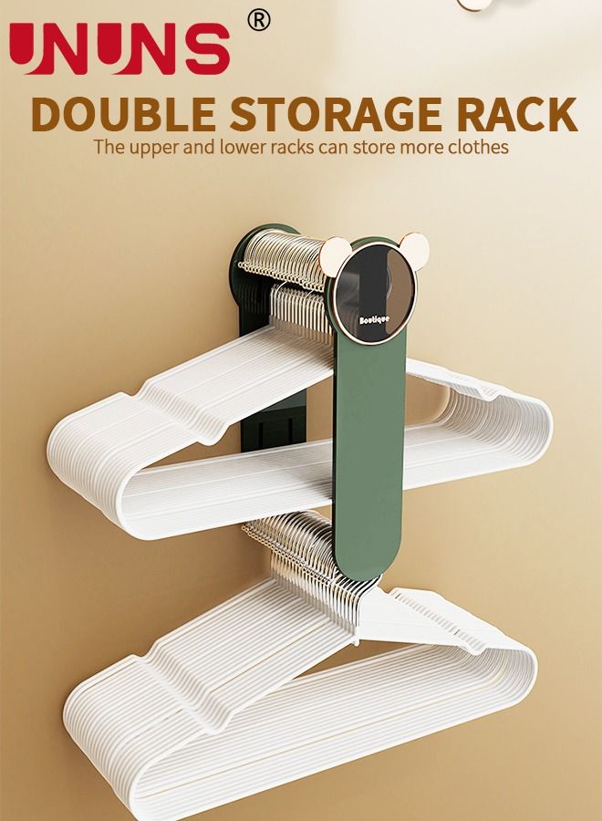 UNUNS Hanger Organizer Rack,2-Pack Wall-Mounted Stretchable Clothes Rack Organizer,Hanger Stacker For Laundry Room Closet Dry Cleaning Room - Image 5