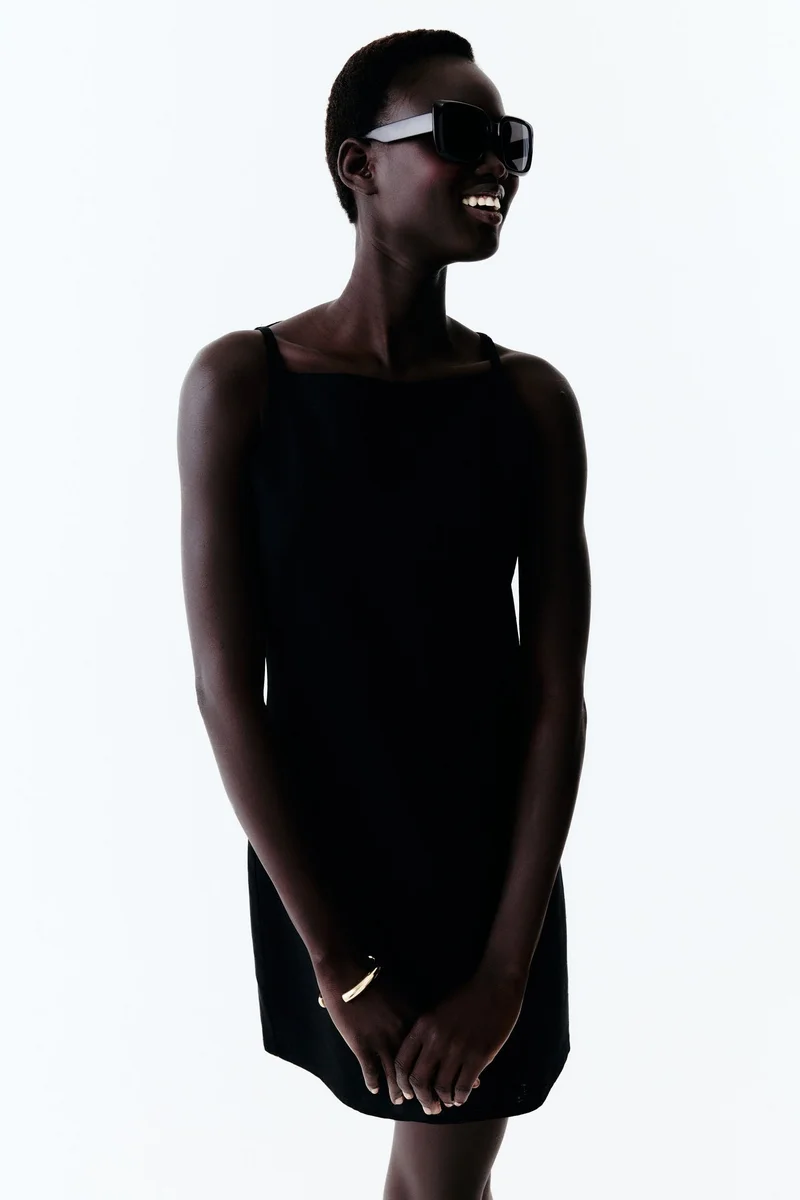 H&M Linen-blend strappy dress