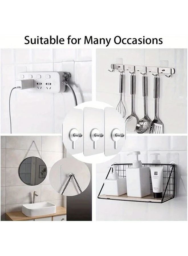 Transparent Heavy Duty No Drill Waterproof Rust Proof Hooks 20 Pack - Image 4