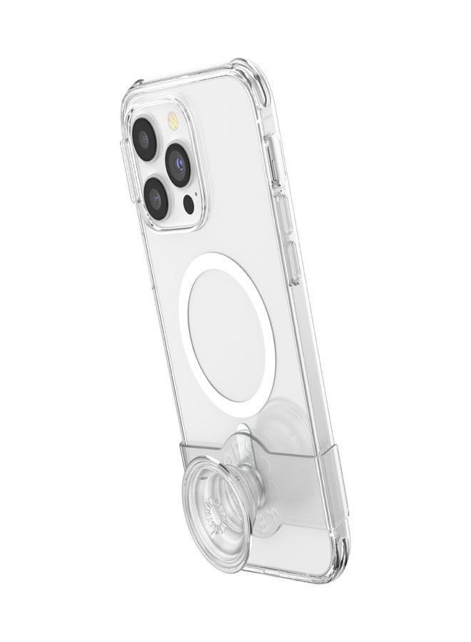 بوب سوكيتس PopSockets: PopCase PlantCore لـ MagSafe - غطاء هاتف نباتي لهاتف iPhone 14 Pro Max مع حامل PopGrip منزلق قابل لإعادة الوضع ومقبض مع غطاء علوي قابل للتبديل - شفاف - Image 3