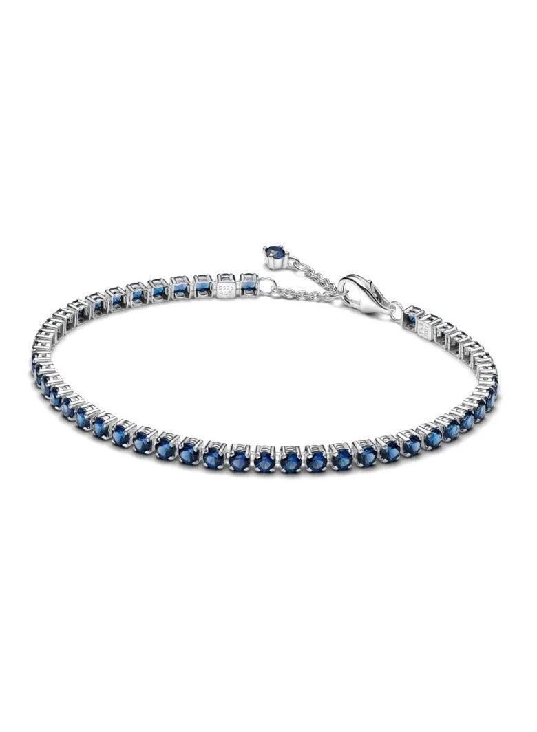 Sparkling Blue Tennis Bracelet